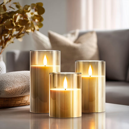 FLAMELESS WIRELESS CANDLES ( SET OF 3)