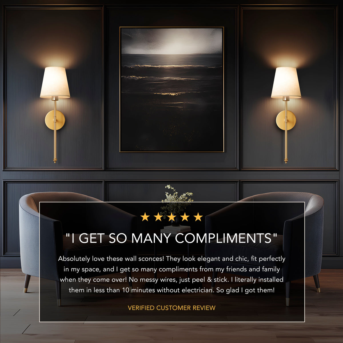 WIRELESS WALL SCONCES ( SET OF 2 )