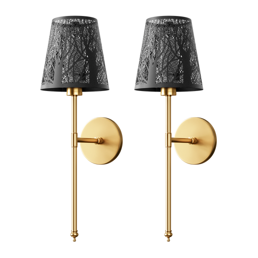 WIRELESS METALLIC WALL SCONCES (SET OF 2)